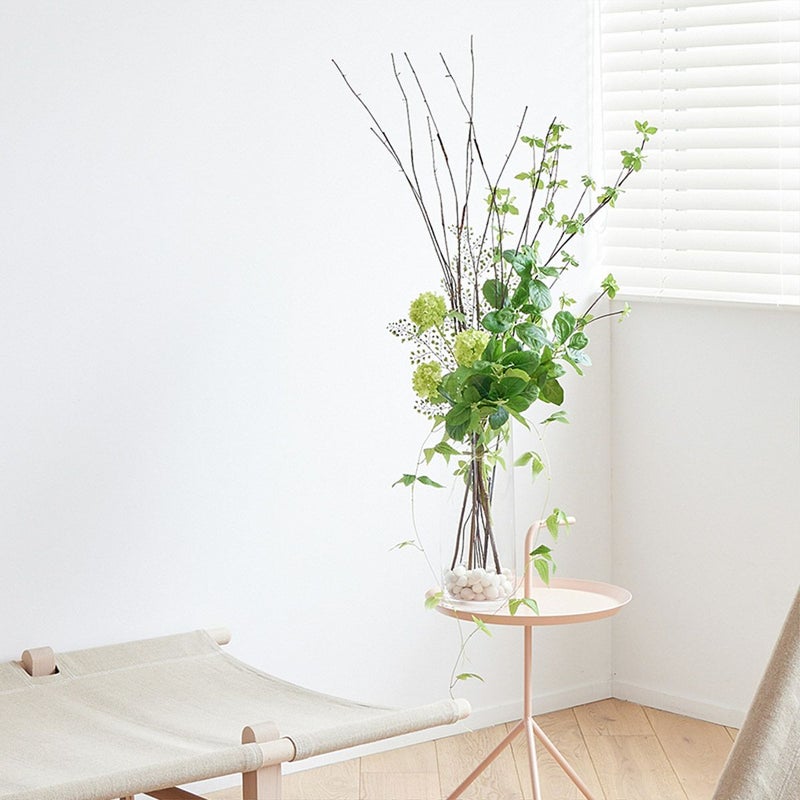 ドウダンツツジアレンジ ガラスベース H105 02