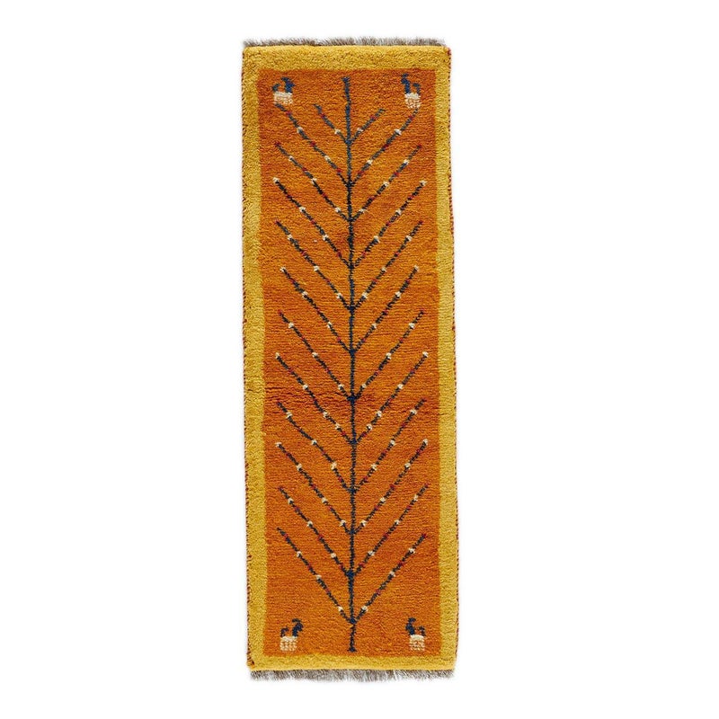 ペルシャギャッベ アマレ ラグ B-23475 オレンジ