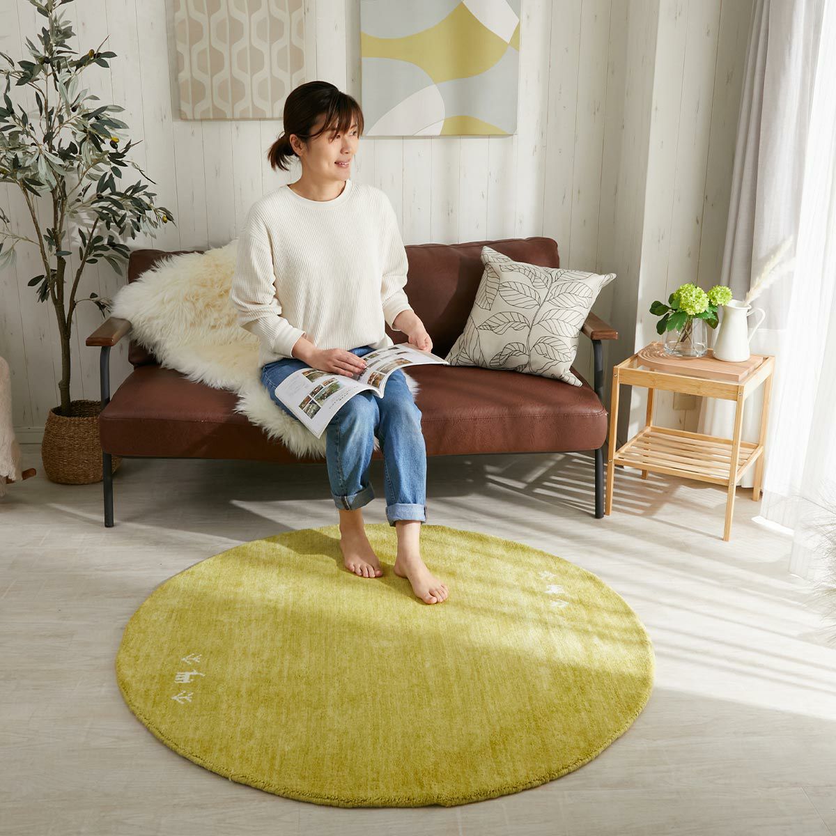 ホノカ 円形 ラグ | オーダーカーペット・ラグのFROM FLOOR