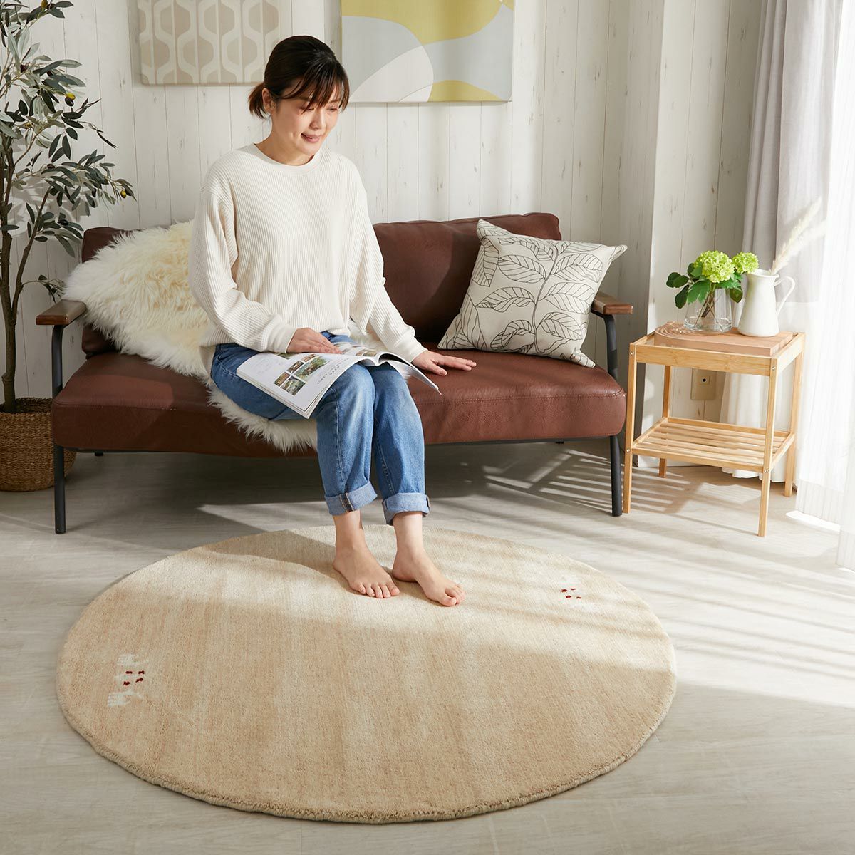 ホノカ 円形 ラグ | オーダーカーペット・ラグのFROM FLOOR