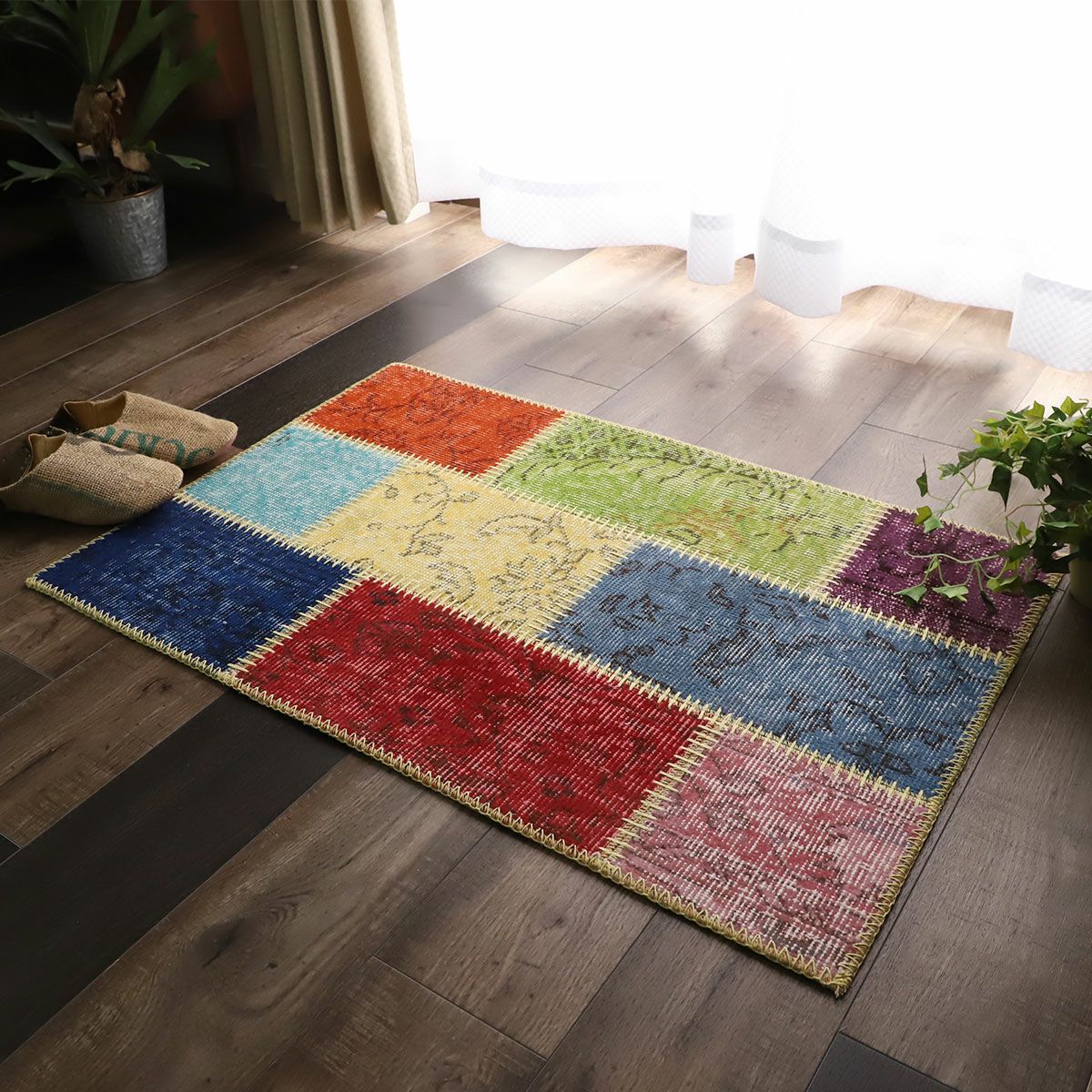 ビンテージパッチワークマット 玄関マット | オーダーカーペット・ラグ