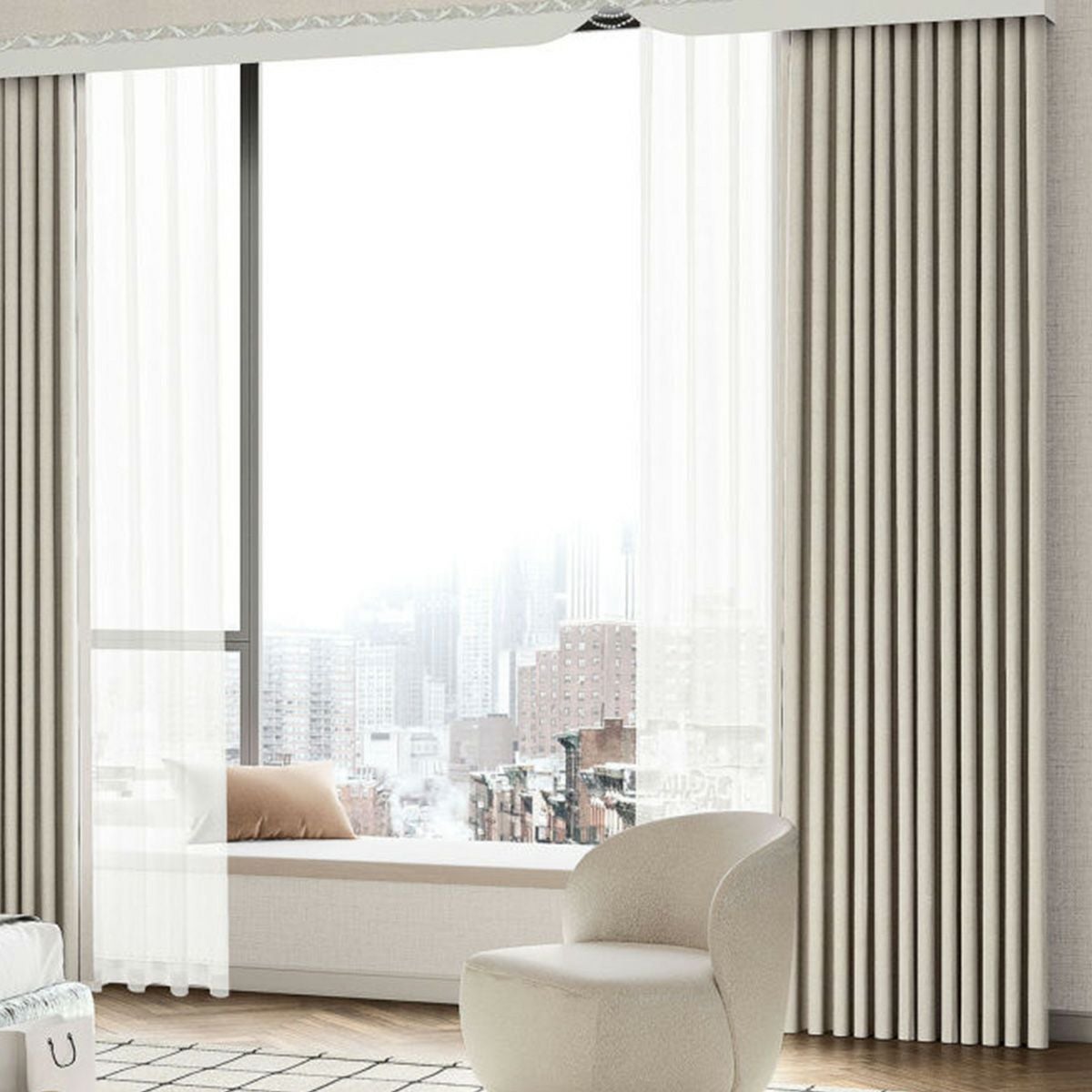 パイピング付きオーダーカーテン GS1178 オーダードレープ | オーダー