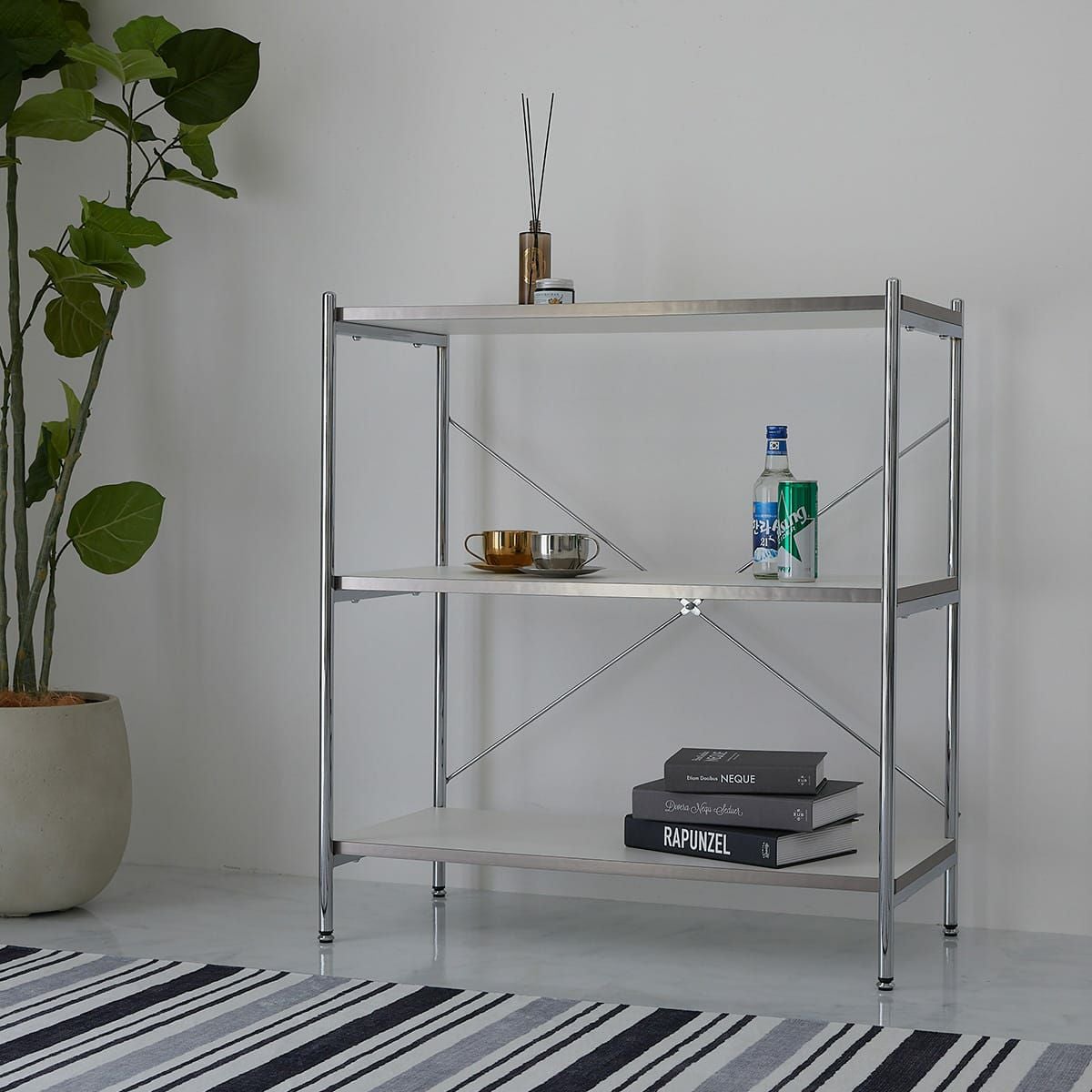 MONOA+シリーズ】ラック＆シェルフ バーン 3段 家具 | オーダー