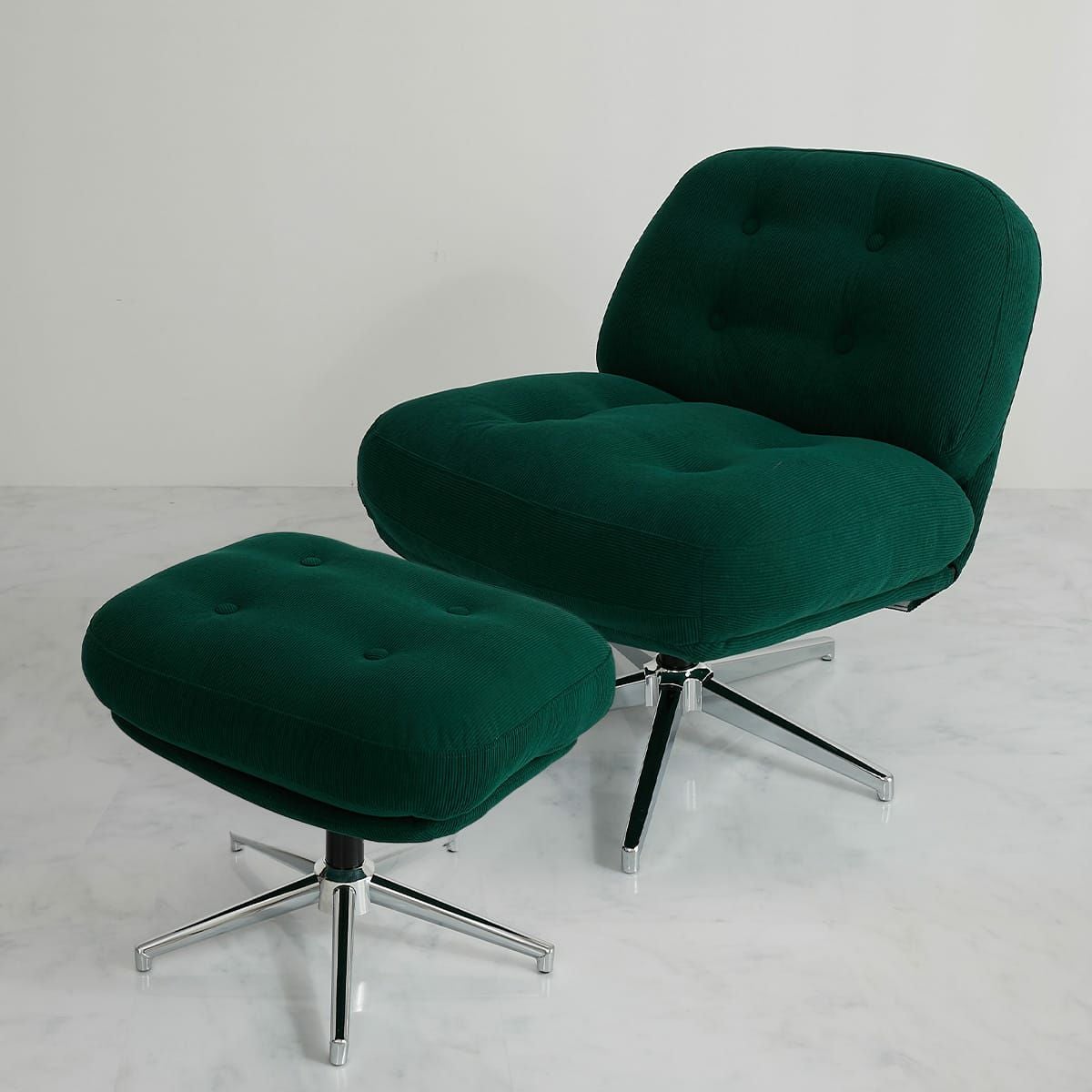 MONOA+シリーズ】一人掛けソファ レジャリー ダークグリーン 家具