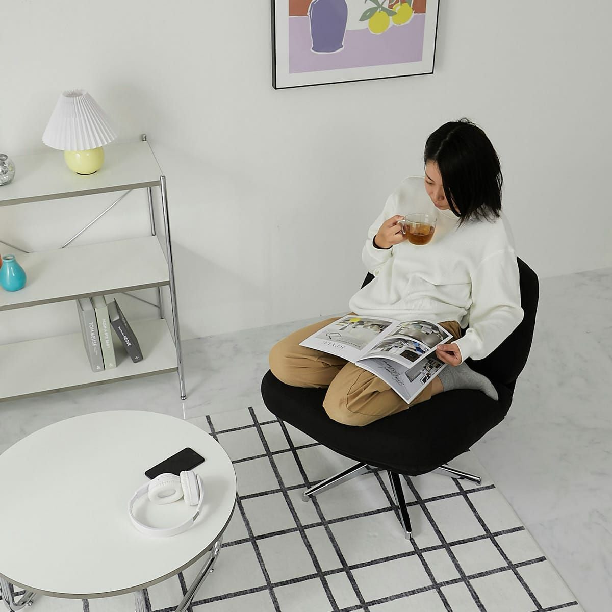 MONOA+シリーズ】一人掛けソファ レジャリー ブラック 家具 | オーダー